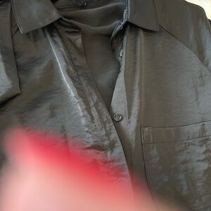 Black Satin Blouse Ptp 19